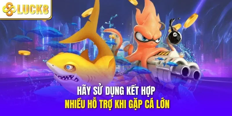 Hãy sử dụng kết hợp nhiều hỗ trợ khi gặp cá lớn
